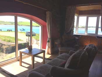 Boat House Living room & patio,
Middle Ring Self Catering, 
Clonakilty, 
Co. Cork,
Ireland
 